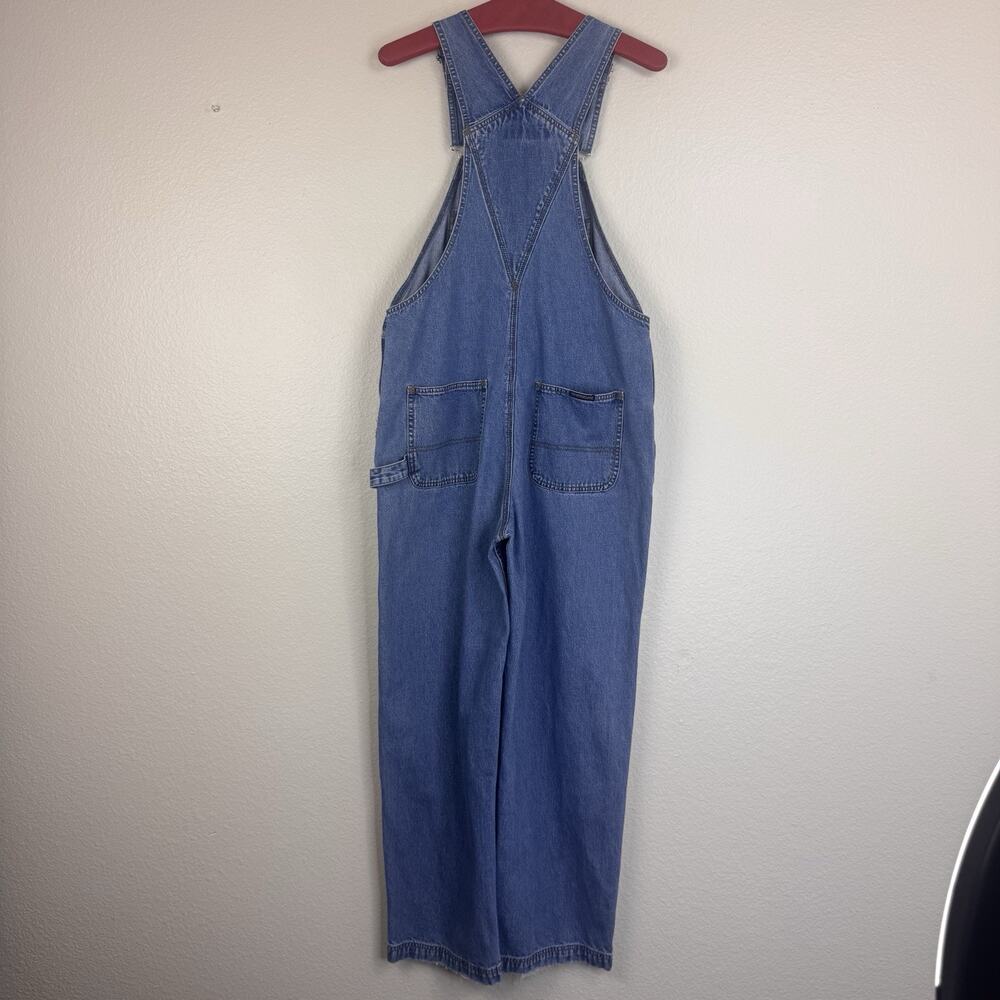Vintage 90s Y2K Unionbay Blue Jean Cotton Denim Bib Overalls Dungarees Small - Picture 8 of 13